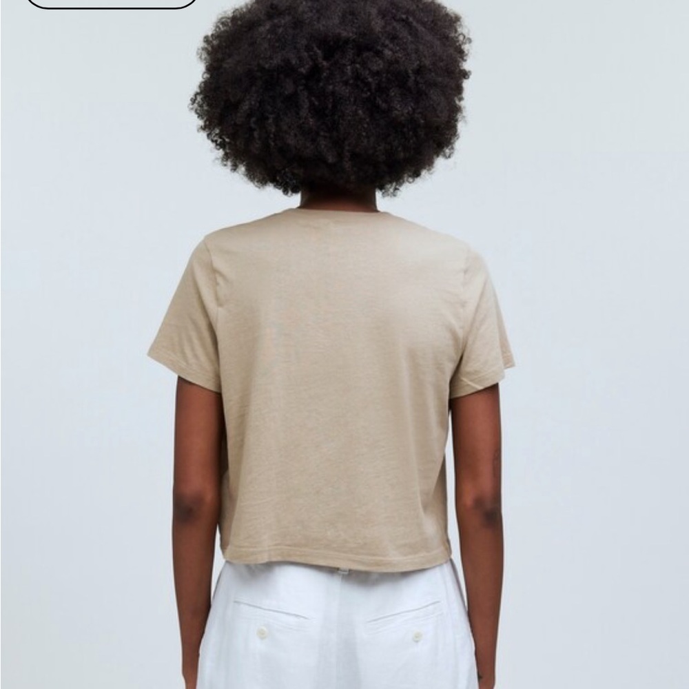 Madewell Tan Crop Top - Picture 2 of 4